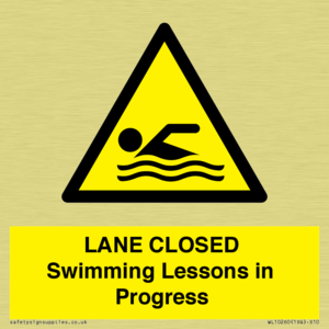 LANE CLOSED Swimming Lessons in Progress